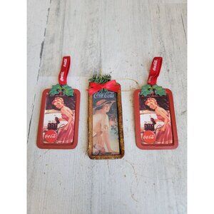 Refreshment Coca-Cola girl vintage Victorian‎ style ornament Xmas unique set